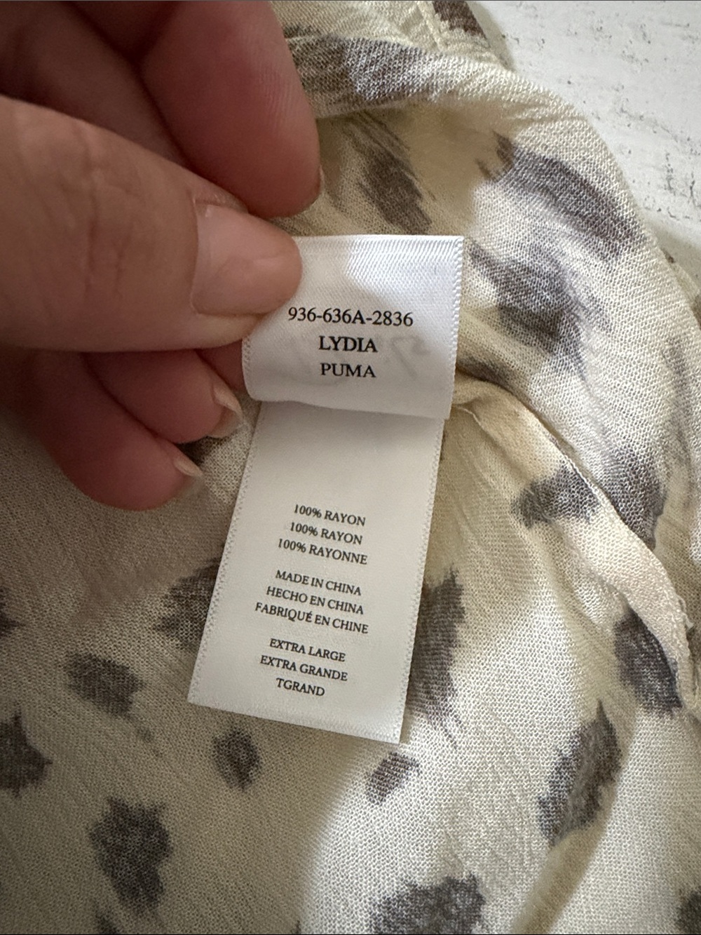 Rails Lydia Puma Animal Print Blouse Size XL - Picture 9 of 11